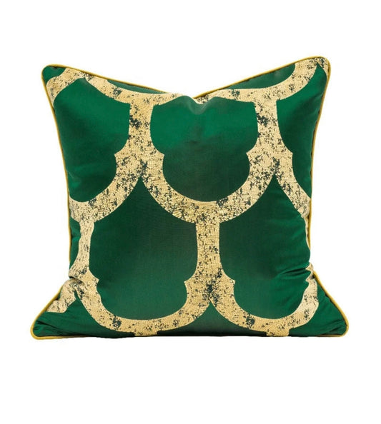 Green pillow cover