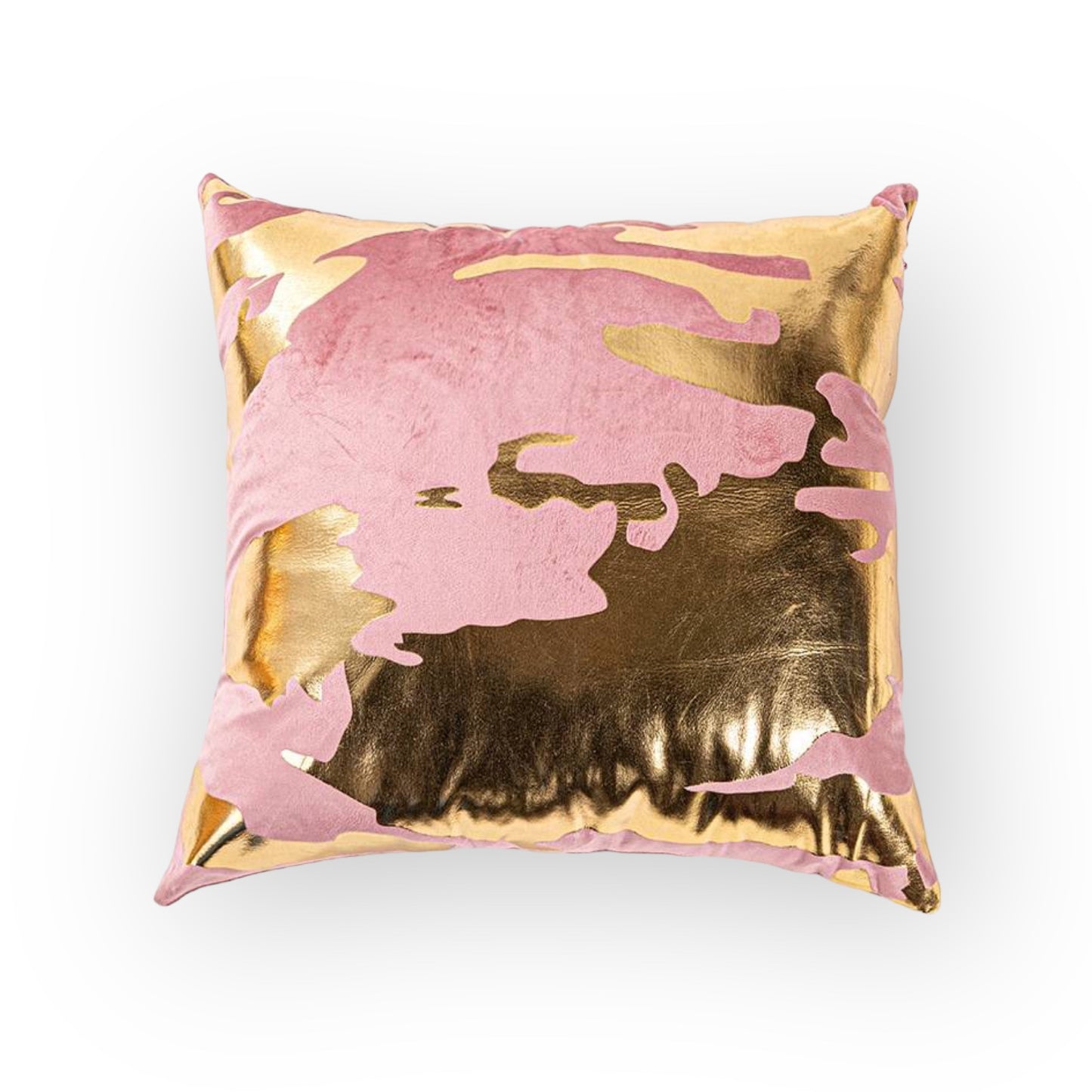 Grey gold foil pillow